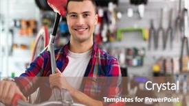  Presentation with bike engine - PPT theme consisting of sales cycle - bike shop background and a coral colored foreground