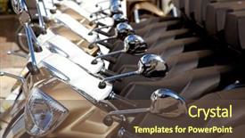  Presentation with motorbikes - Slides enhanced with sales cycle - bikes scooter motorbikes detail background and a tawny brown colored foreground