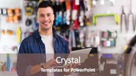  Presentation with bike - Amazing PPT layouts having sales cycle - man in bike shop backdrop and a violet colored foreground