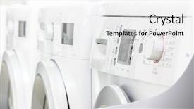  Presentation with laundry - Cool new PPT theme with sales dasboard - closeup of new white laundry backdrop and a  colored foreground