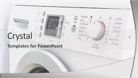  Presentation with laundry - Slide deck enhanced with sales dasboard - closeup of new white laundry background and a light gray colored foreground