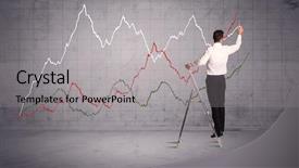  Presentation with modern - Amazing PPT theme having sales data - guy in modern suit standing backdrop and a light gray colored foreground