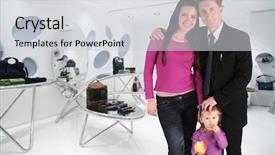  Presentation with paper bag vs plastic bags - Cool new presentation theme with sales division - bags and shoes in shop backdrop and a  colored foreground