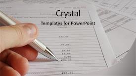  Presentation with balance - PPT theme having sales division - checking the balance background and a light gray colored foreground