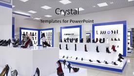  Presentation with interior - Amazing presentation having sales division - interior of shoe shop backdrop and a light gray colored foreground