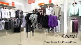  Presentation with china clothes washing - Beautiful presentation theme featuring sales division - interior of shop of clothes backdrop and a  colored foreground