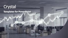  Presentation with sales growth - Presentation theme with sales dynamics and growth concept background and a gray colored foreground