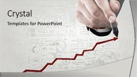  Presentation with sales growth - Beautiful PPT theme featuring sales effectiveness - effective marketing for growth backdrop and a light gray colored foreground