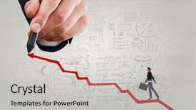  Presentation with sales growth - Slides consisting of sales effectiveness - effective marketing for growth background and a  colored foreground