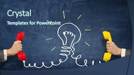  Presentation with media - PPT layouts having sales effectiveness - getting a call mixed media background and a ocean colored foreground