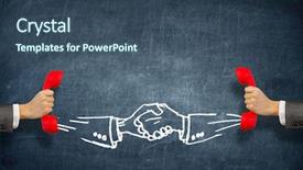  Presentation with media - Colorful slide deck enhanced with sales effectiveness - getting a call mixed media backdrop and a  colored foreground