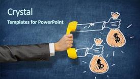  Presentation with media - Cool new theme with sales effectiveness - getting a call mixed media backdrop and a  colored foreground