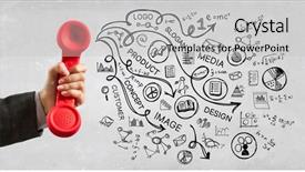  Presentation with wake up call - Amazing PPT theme having sales effectiveness - getting a call backdrop and a  colored foreground