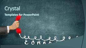  Presentation with wake up call - Presentation theme with sales effectiveness - getting a call background and a  colored foreground