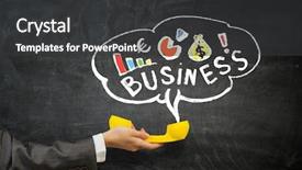  Presentation with wake up call - Slides featuring sales effectiveness - getting a call background and a  colored foreground