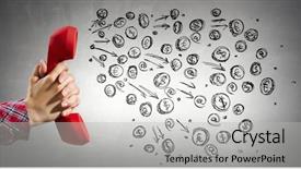  Presentation with sydney getting around - PPT theme featuring sales effectiveness - getting a call background and a  colored foreground