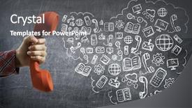  Presentation with wake up call - Audience pleasing slide deck consisting of sales effectiveness - getting a call backdrop and a  colored foreground