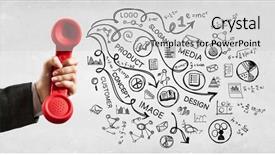  Presentation with wake up call - Audience pleasing PPT layouts consisting of sales effectiveness - getting a call backdrop and a  colored foreground