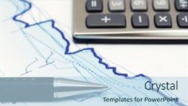  Presentation with financial market - PPT theme consisting of sales figures - financial accounting stock market graphs background and a sky blue colored foreground