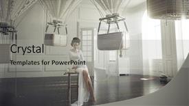  Presentation with fine art - Cool new presentation theme with sales figures - fine art photo backdrop and a light gray colored foreground