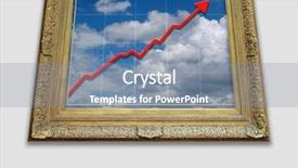  Presentation with sales growth - PPT theme having sales force - composite showing growth with perspective background and a seafoam green colored foreground