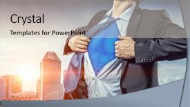  Presentation with media - Theme consisting of sales force - he is super manager mixed background and a lemonade colored foreground