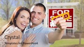  Presentation with racing diversity race ethnicity - Slide set with sales force - mixed race excited military couple background and a coral colored foreground