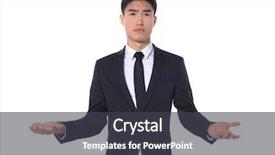  Presentation with businessman loses - Presentation theme featuring sales forse - businessman with doubt gesture background and a dark gray colored foreground