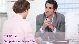  Presentation with two men on a judo - Beautiful slide deck featuring sales interview - two men sitting backdrop and a lemonade colored foreground