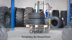  Presentation with car sales - Beautiful slides featuring sales inventory - smiling car mechanic drives backdrop and a light gray colored foreground