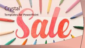  Presentation with calligraphy - PPT layouts with sales letter - red hand written calligraphy lettering background and a lemonade colored foreground