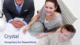  Presentation with architects - Cool new theme with sales meeting industrial - high angle of architects working backdrop and a sky blue colored foreground