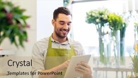  Presentation with technology - Amazing PPT theme having sales network - people business technology sale backdrop and a coral colored foreground