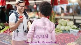  Presentation with healthy diet organic food - Amazing presentation theme having sales-of-fresh-and-organic backdrop and a lemonade colored foreground