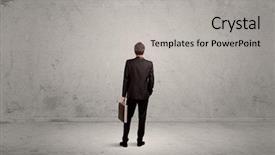  Presentation with sales - Cool new PPT theme with sales person having a dilemma backdrop and a light gray colored foreground