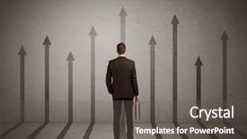  Presentation with person looking out in nature - Amazing presentation having sales person in doubt looking backdrop and a  colored foreground