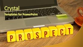  Presentation with pipeline - PPT theme enhanced with sales pipeline - prospect written on a wooden background and a tawny brown colored foreground