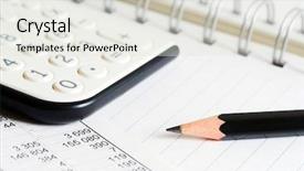  Presentation with financial accounting - Audience pleasing theme consisting of sales plan - financial accounting backdrop and a sky blue colored foreground