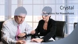  Presentation with work the word in your life - Slides featuring sales plan - young businesspeople work with documents background and a light blue colored foreground