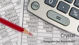  Presentation with sales figures - Colorful slides enhanced with sales profit and cost backdrop and a light gray colored foreground