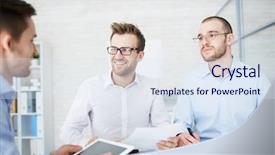  Presentation with ideas - Cool new slide deck with sales interview - ideas for project backdrop and a sky blue colored foreground