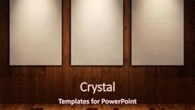  Presentation with promotion - Presentation theme enhanced with art old weathered wood billboard - sales promotion in interior room background and a wine colored foreground