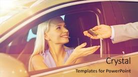  Presentation with car business - Cool new PPT theme with sales promotion management - auto business car sale consumerism backdrop and a coral colored foreground