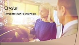  Presentation with car dealer - Slide deck enhanced with sales promotion management - auto business car sale consumerism background and a lemonade colored foreground