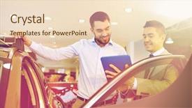  Presentation with car dealer - Slide deck featuring sales promotion management - auto business car sale technology background and a lemonade colored foreground