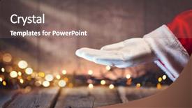  Presentation with christmas empty blank letter - Presentation theme enhanced with christmas santa claus showing empty background and a gray colored foreground