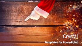  Presentation with christmas empty blank letter - Amazing slide deck having christmas santa claus showing empty backdrop and a coral colored foreground