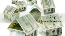  Presentation with community house - Cool new PPT theme with sales proposal abstract - dollar house community isolated backdrop and a mint green colored foreground
