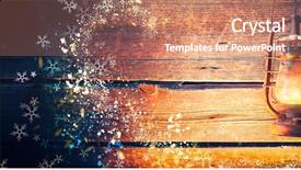  Presentation with vintage christmas - PPT theme having sales proposal abstract - vintage oil lamp over christmas background and a coral colored foreground