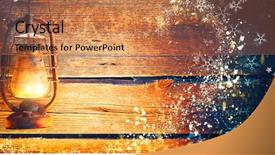  Presentation with oil lamp - Audience pleasing PPT layouts consisting of sales proposal abstract - vintage oil lamp over christmas backdrop and a coral colored foreground